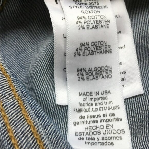 Frame Denim Le High Straight Jeans Size 26 Medium Wash Distressed Raw Hem Made I - Picture 6 of 7